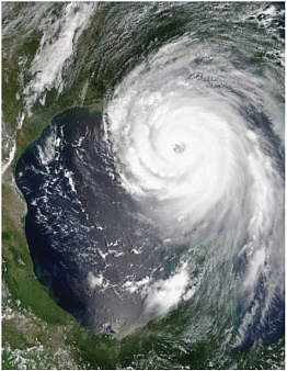 FIGURE 1 Image of Hurricane Katrina on August 28, 2005, from the Moderate Resolution Imaging Spectroradiometer (MODIS) aboard the National Aeronautics and Space Administration (NASA) Terra satellite. SOURCE: Jeff Schmaltz, MODIS Rapid Response Team, NASA Goddard Space Flight Center.