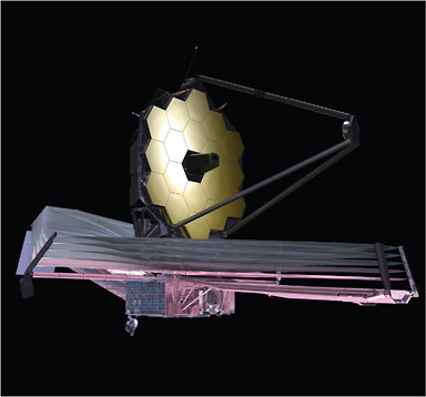 FIGURE 6.2 Artist’s drawing of the James Webb Space Telescope. SOURCE: NASA.