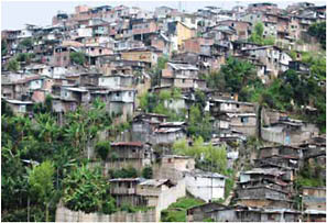 Crowded housing with poor sanitation may enable the rapid spread of disease within a community.